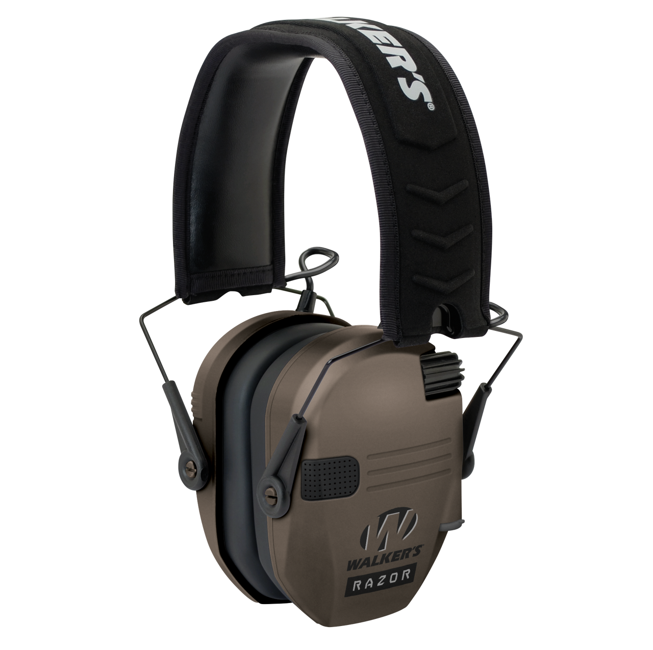 Walkers Razor Slim Electronic Polymer 23 dB Over the Head Flat Dark Earth Ear Cups w/Black Band Questions & Answers